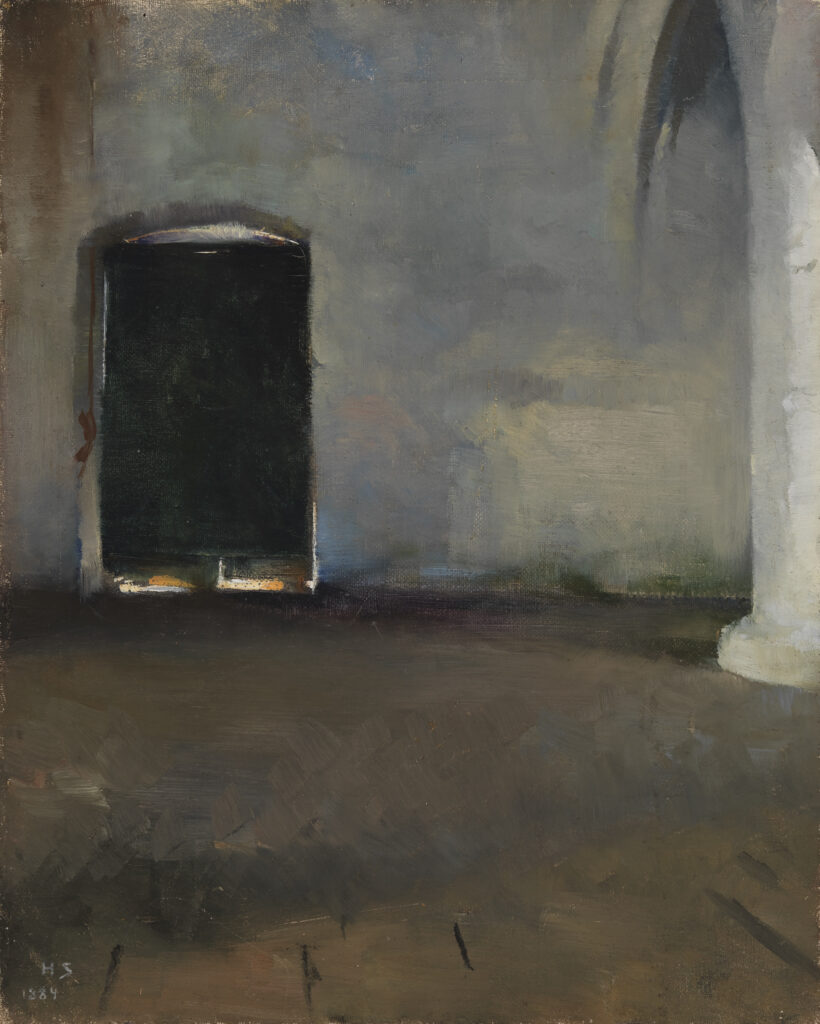 The Door (1884) - Helene Schjerfbeck Tablo