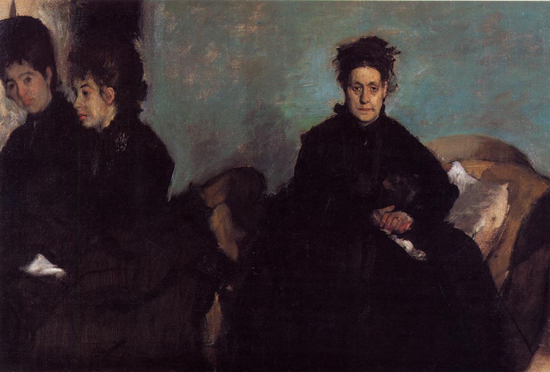 The Duchess de Montejasi and her daughters Elena and Camilla (1876) - Edgar Degas Tablo