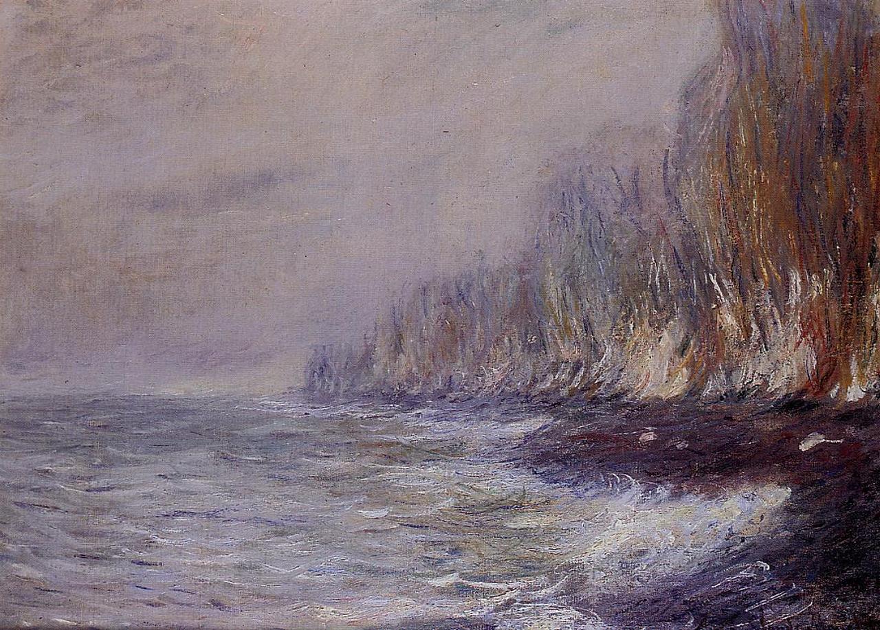 The Effect of Fog near Dieppe (1882) - Claude Monet Tablo