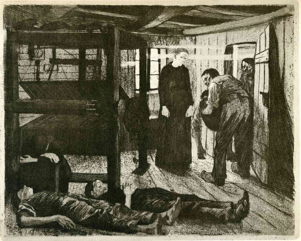 The End (1897) - Käthe Kollwitz Tablo