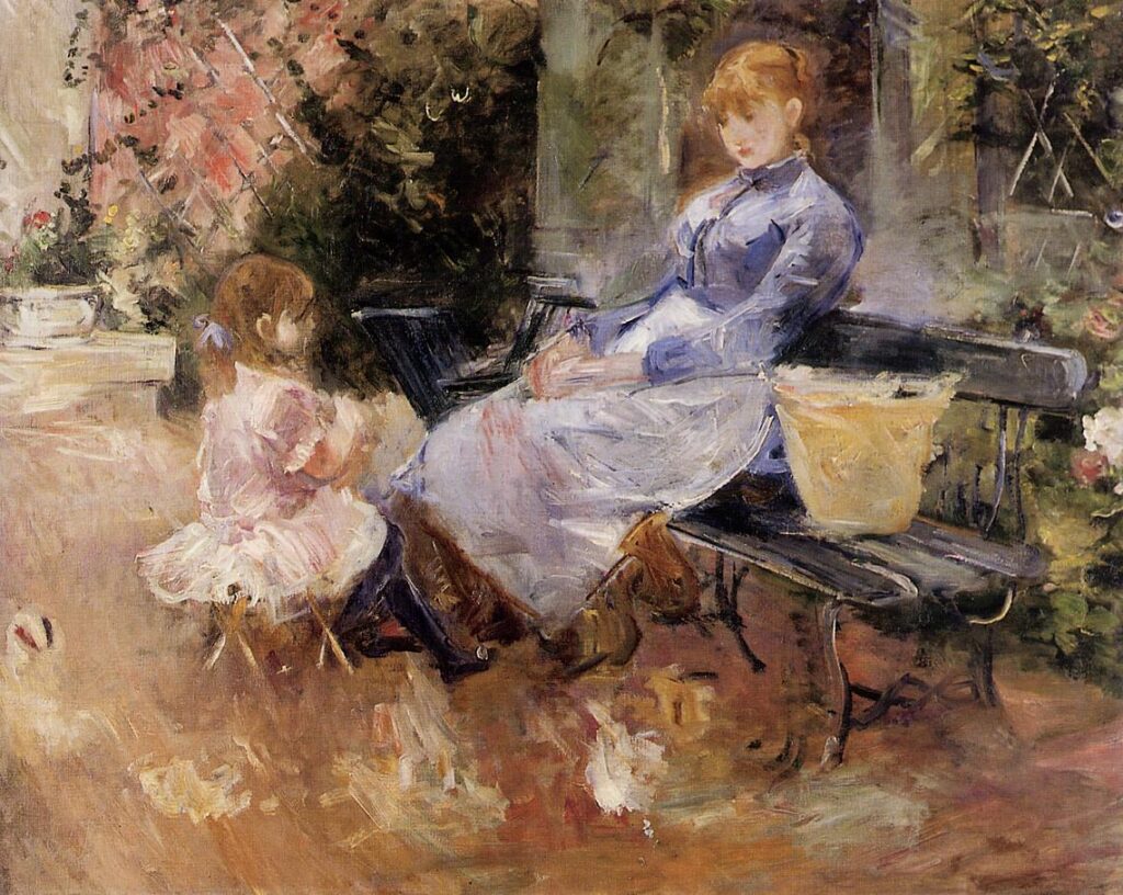 The Fable (1883) - Berthe Morisot Tablo