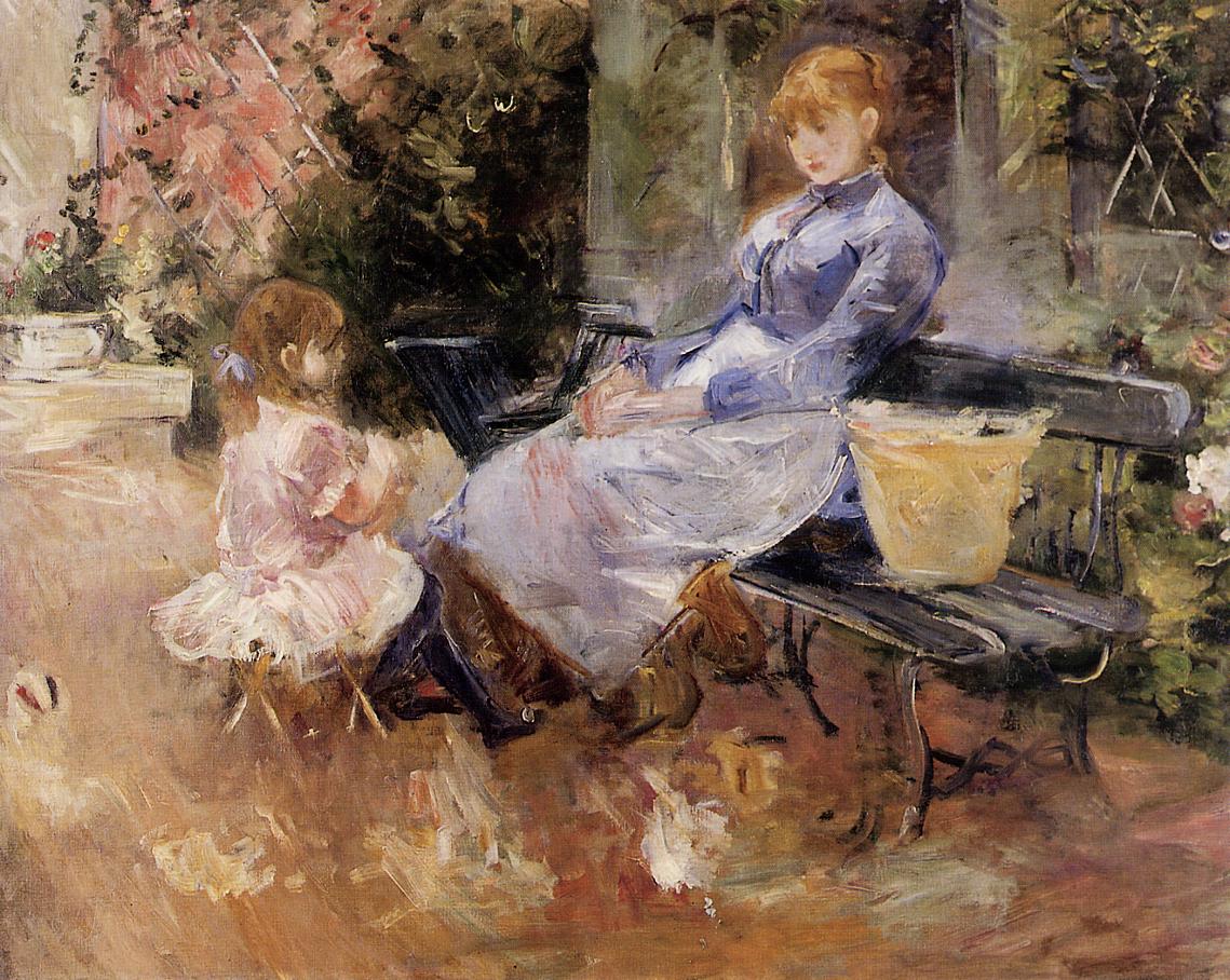 The Fable (1883) - Berthe Morisot Tablo