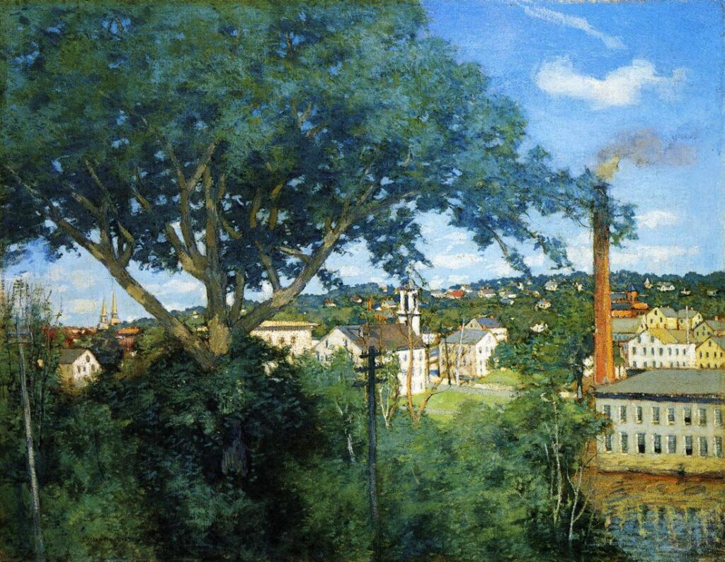 The Factory Village (1897) – Julian Alden Weir Tablo