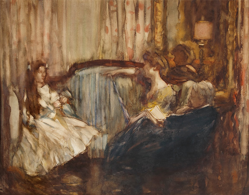 The Family After Dinner (1910) - Frances Hodgkins Tablo