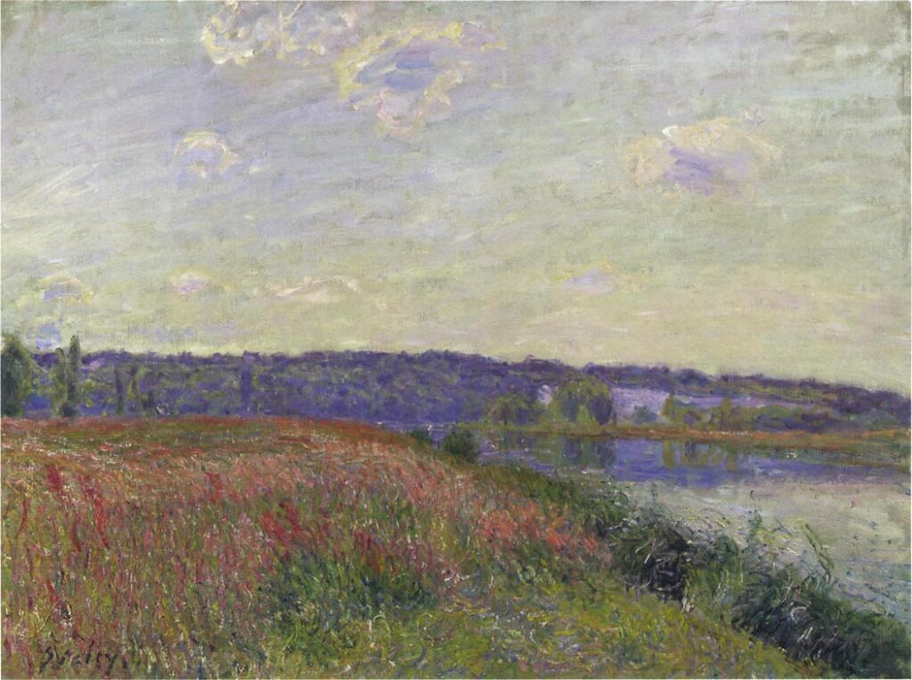 The Fields and Hills of Veneux Nadon (1881) – Alfred Sisley Tablo
