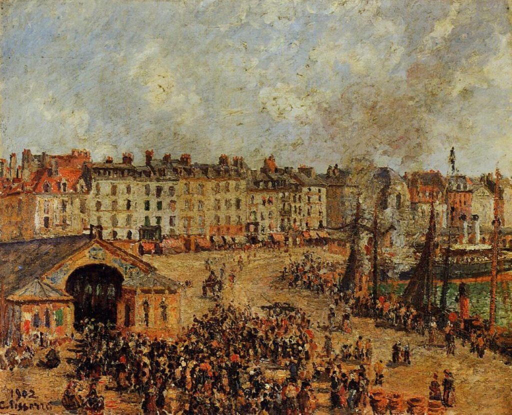 The Fishmarket, Dieppe 2 (1902) – Camille Pissarro Tablo