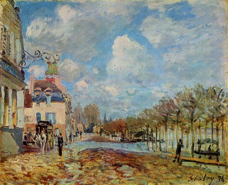 The Flood at Port Marly (1876) - Alfred Sisley Tablo
