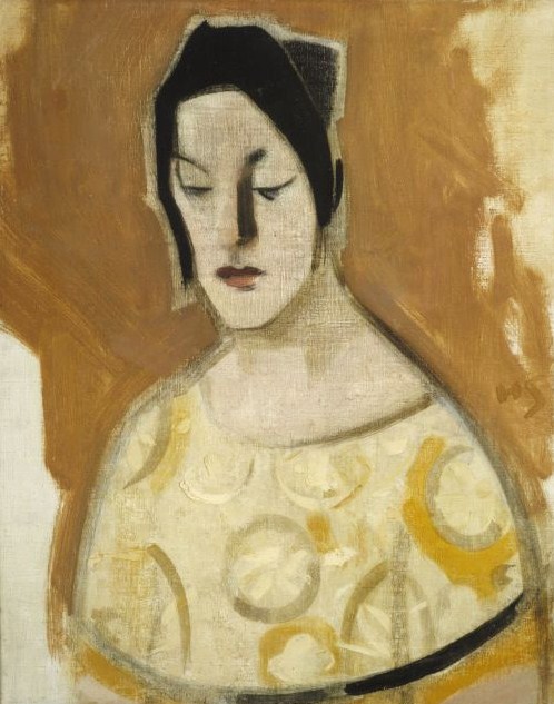 The Fortune Teller (Woman in Yellow Dress) (1926) - Helene Schjerfbeck Tablo