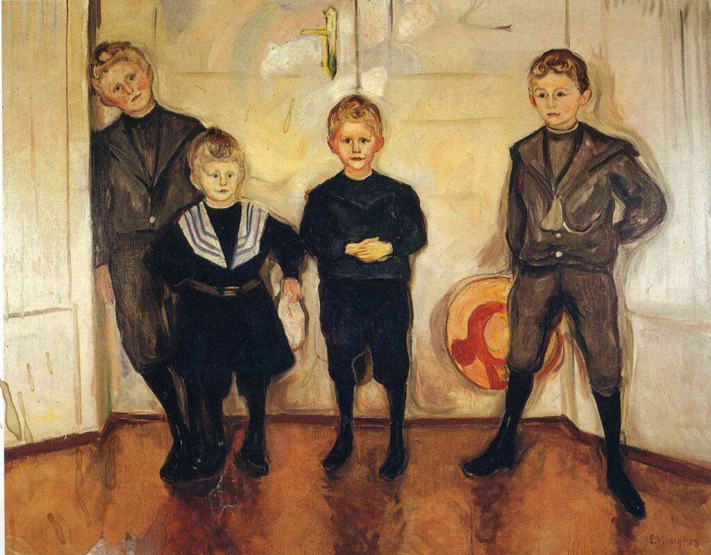 The Four Sons of Dr. Linde (1903) - Edvard Munch Tablo