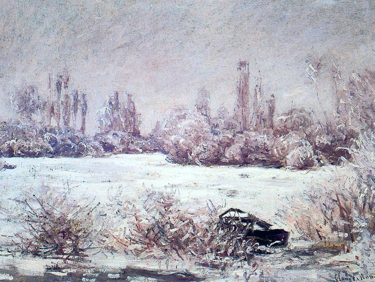 The Frost (1880) - Claude Monet Tablo