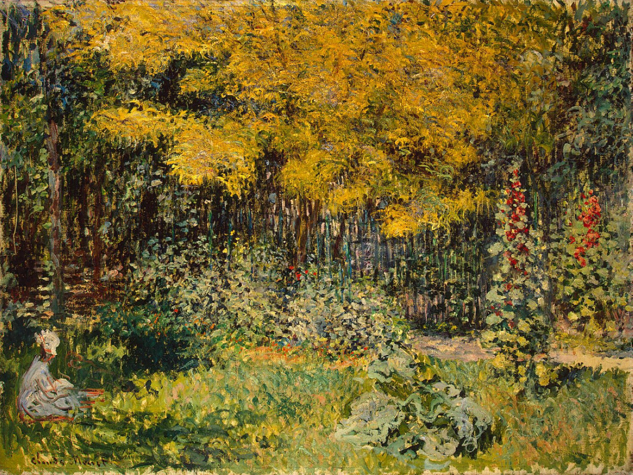 The Garden (1876) - Claude Monet Tablo