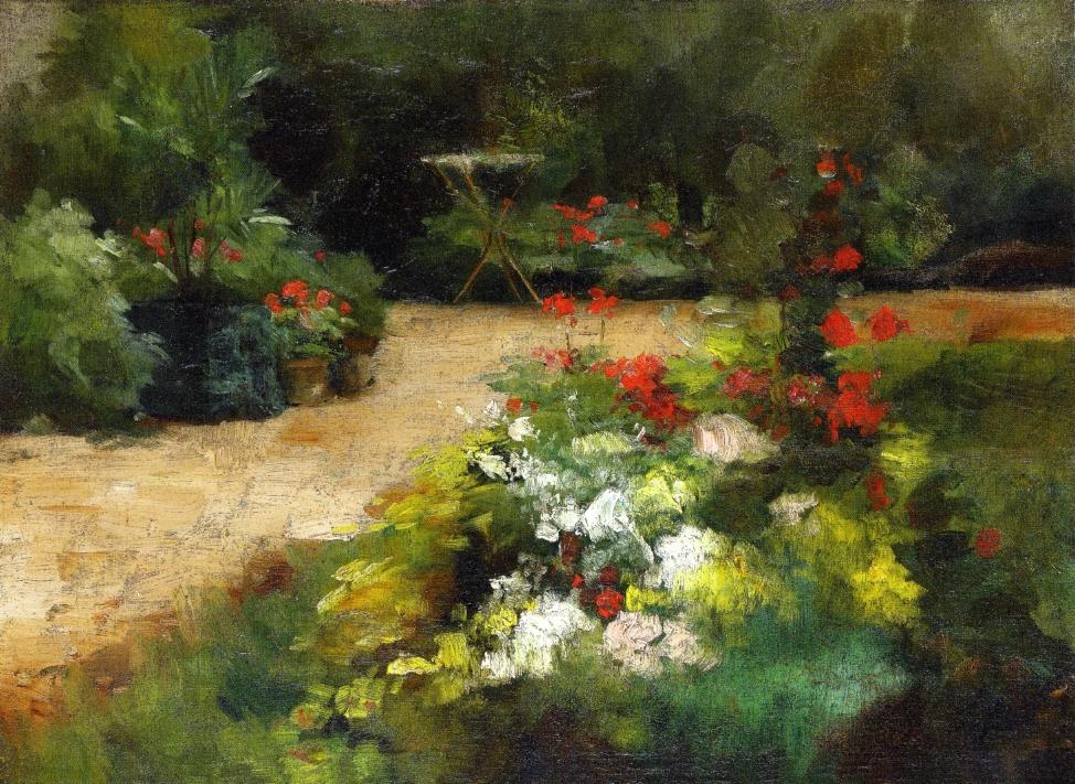 The Garden (1878) - Gustave Caillebotte Tablo