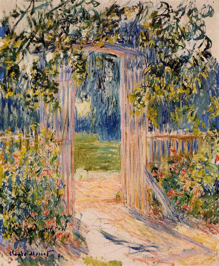 The Garden Gate (1881) - Claude Monet Tablo