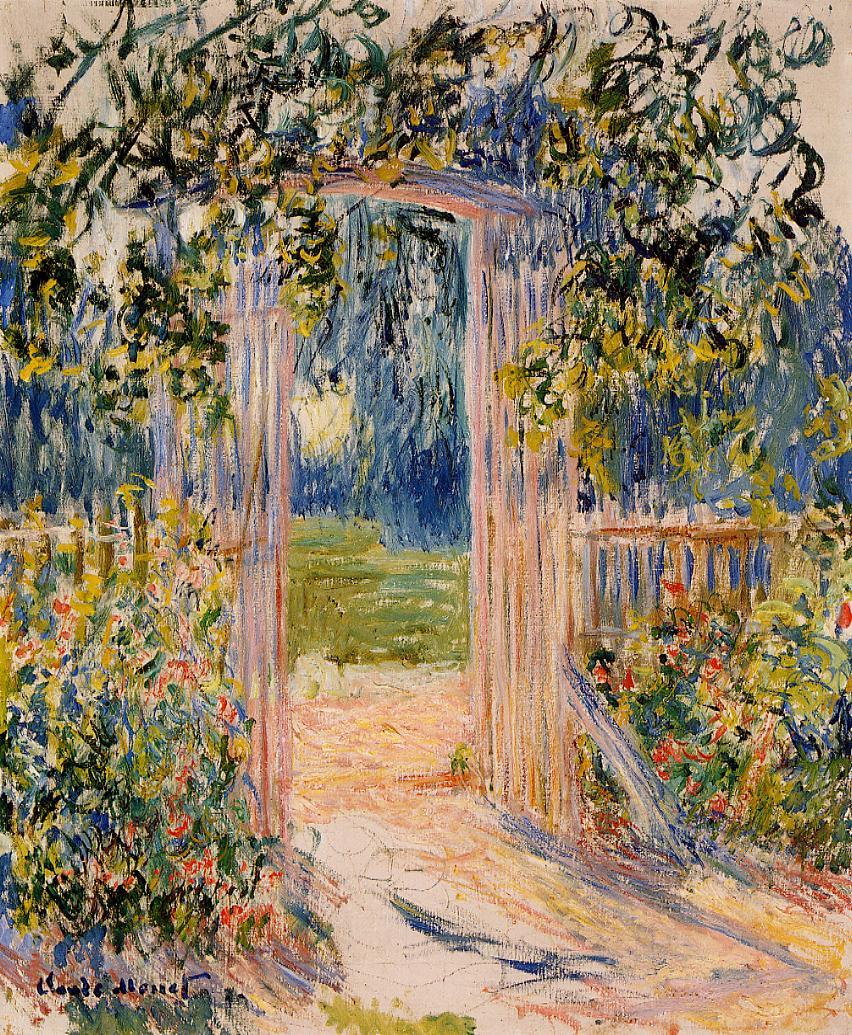 The Garden Gate (1881) - Claude Monet Tablo