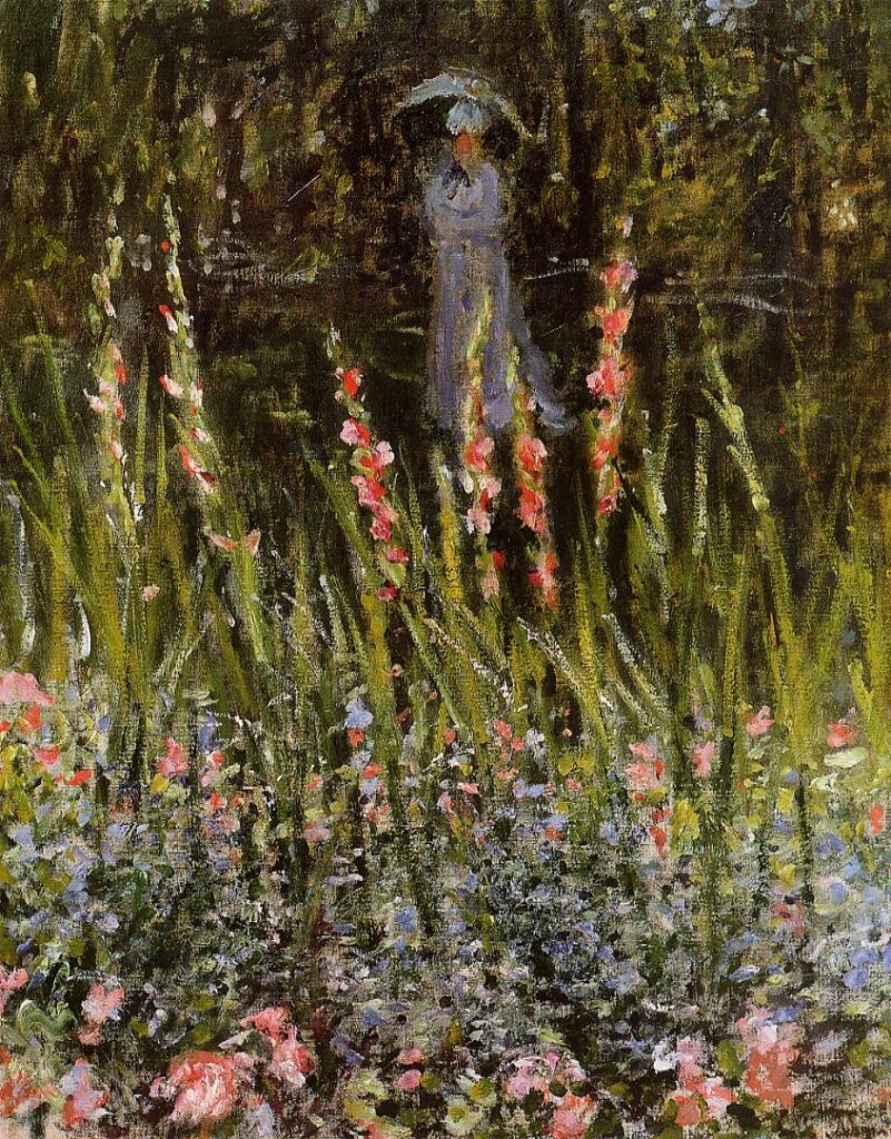 The Garden Gate at Vetheuil (1876) - Claude Monet Tablo