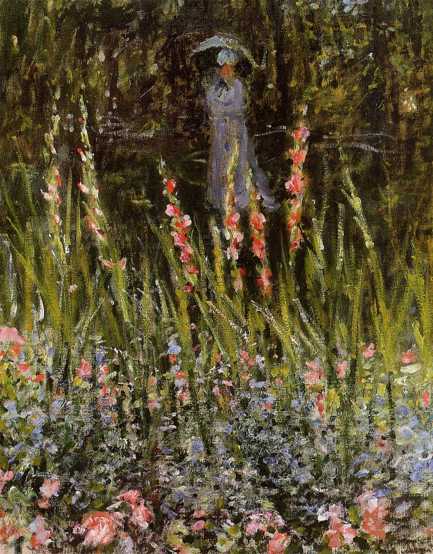 The Garden Gate at Vetheuil (1876) - Claude Monet Tablo