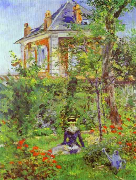 The Garden at Bellevue (1880) - Edouard Manet Tablo