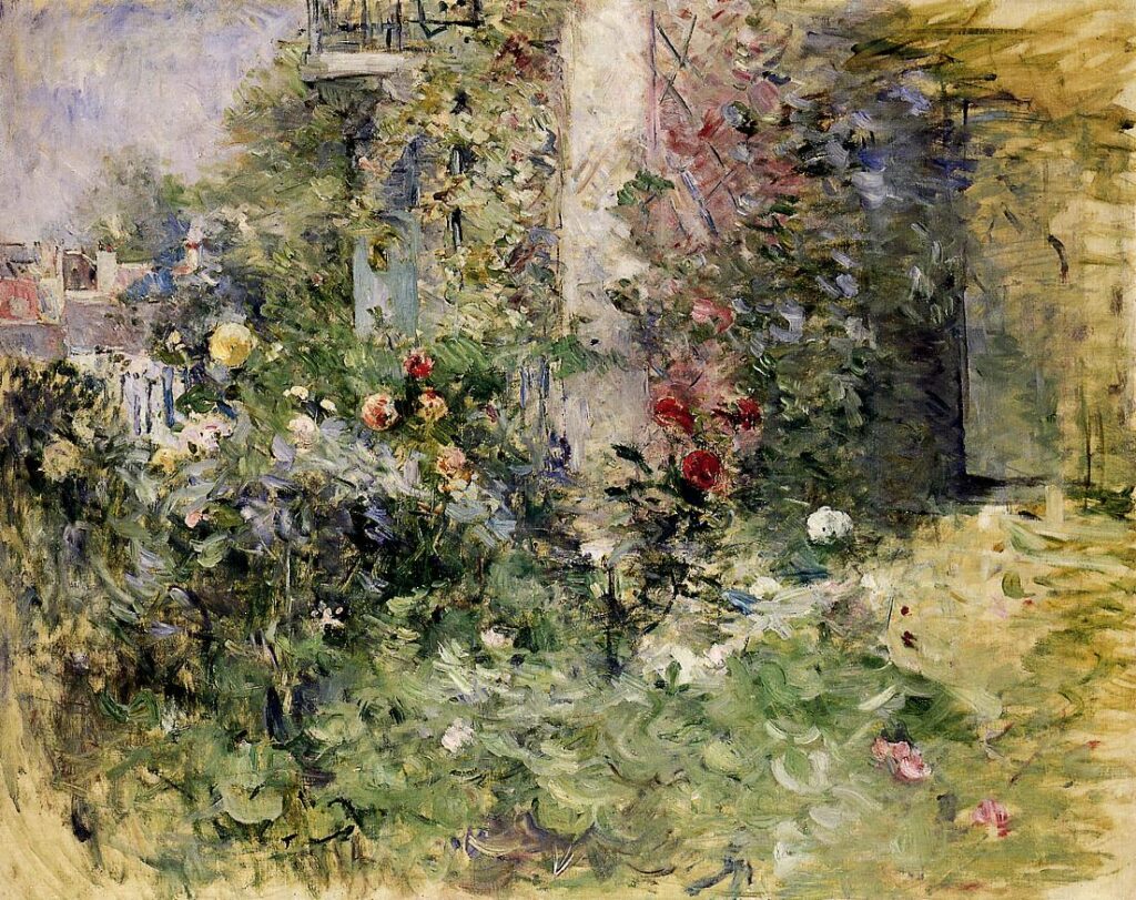 The Garden at Bougival (1884) - Berthe Morisot Tablo