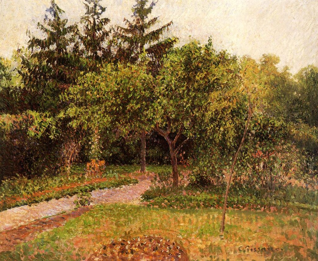 The Garden at Eragny (1895) - Camille Pissarro Tablo