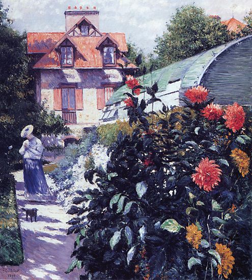 The Garden at Petit Gennevilliers (1893) - Gustave Caillebotte Tablo