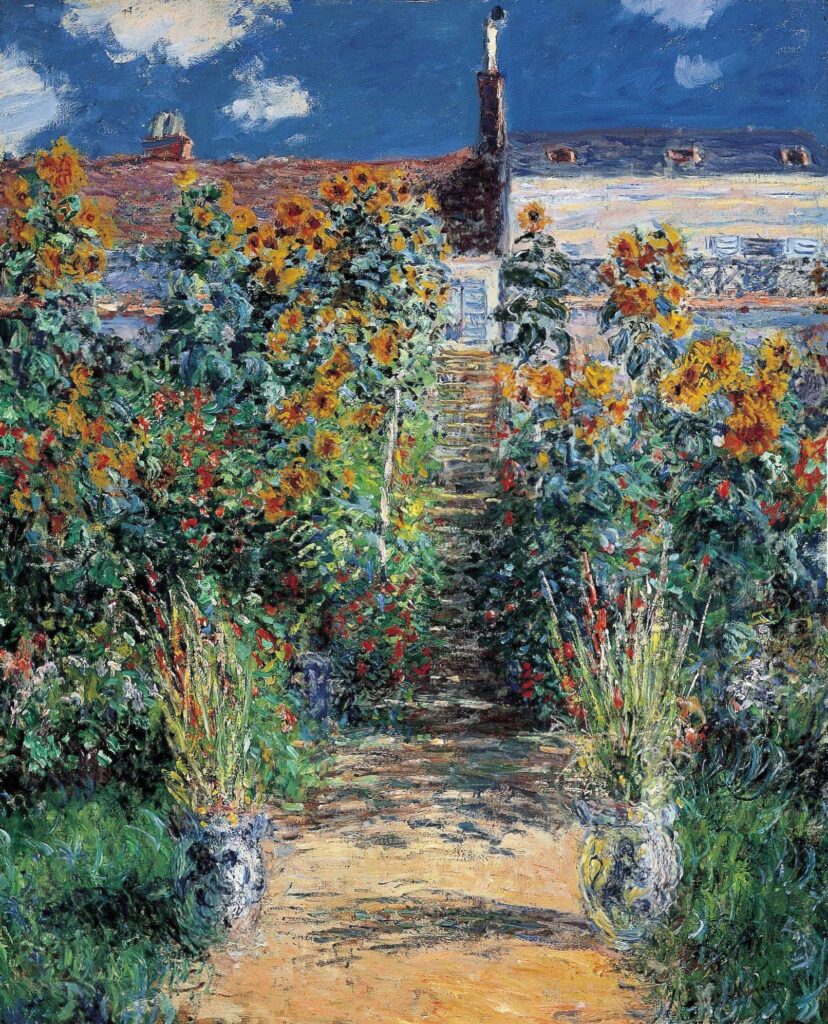 The Garden at Vetheuil (1881) - Claude Monet Tablo