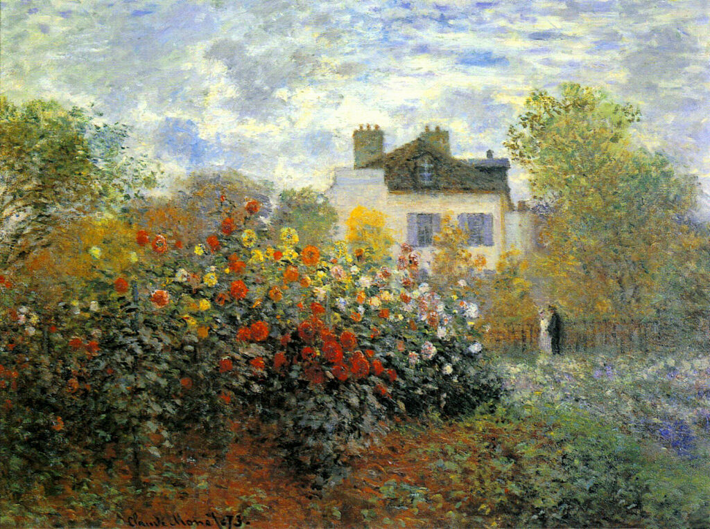 The Garden of Monet at Argenteuil (1873) - Claude Monet Tablo