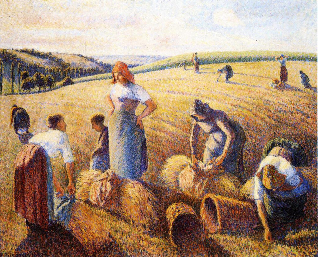 The Gleaners (1889) - Camille Pissarro Tablo