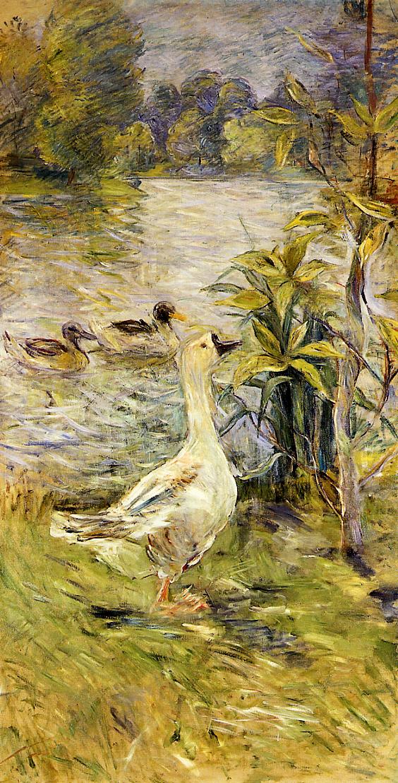 The Goose (1885) - Berthe Morisot Tablo