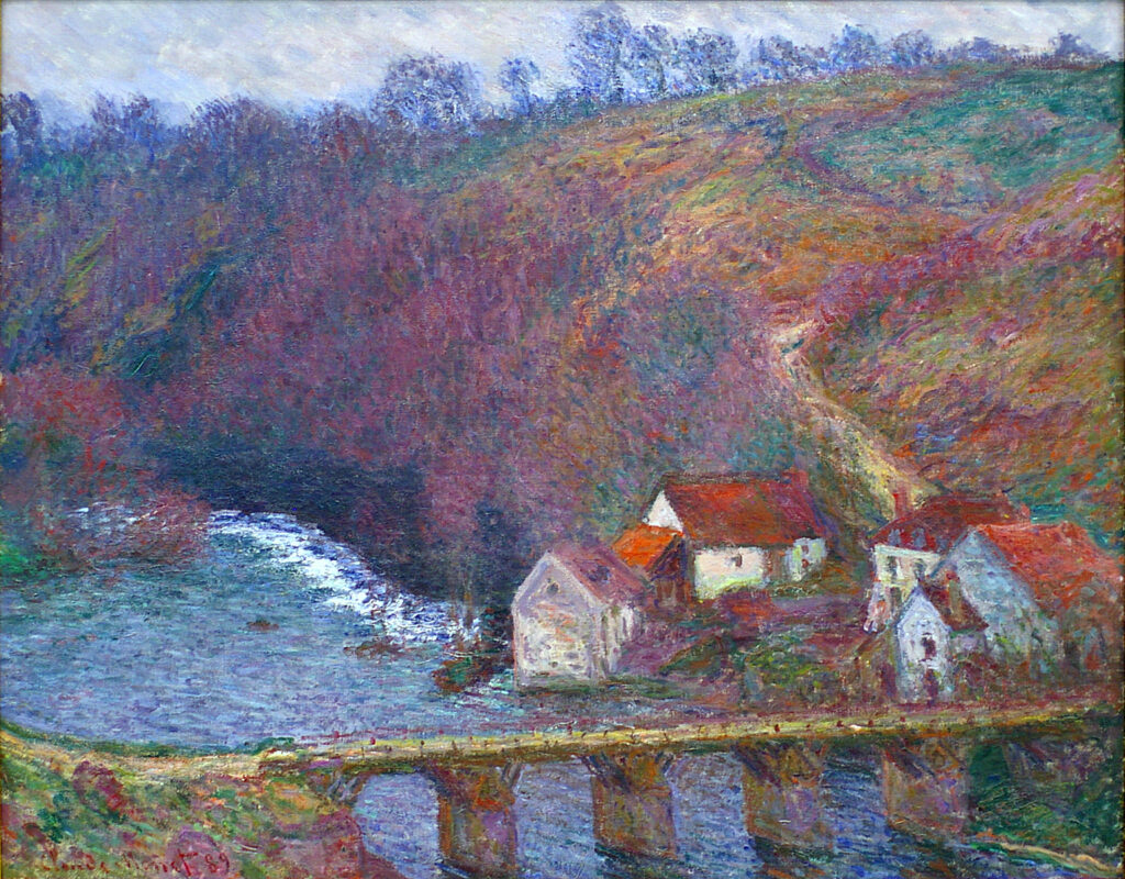The Grande Creuse by the Bridge at Vervy (1889) - Claude Monet Tablo