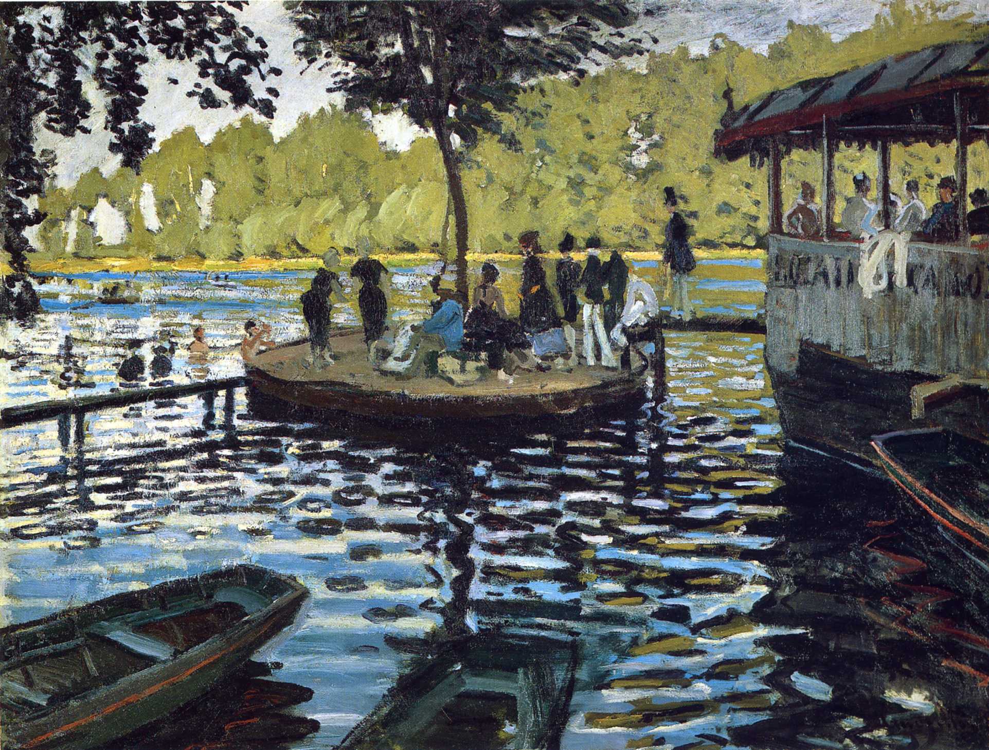 The Grenouillère (1869) - Claude Monet Tablo