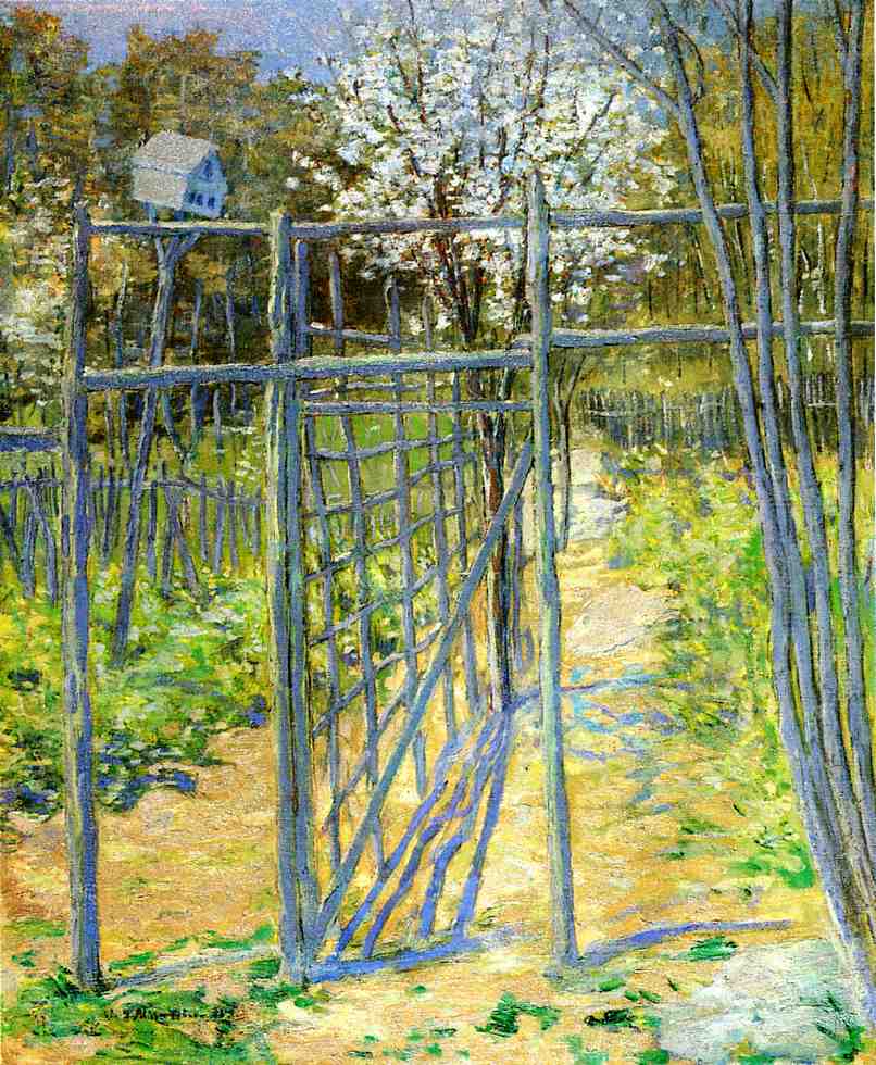 The Grey Trellis (1891) - Julian Alden Weir Tablo