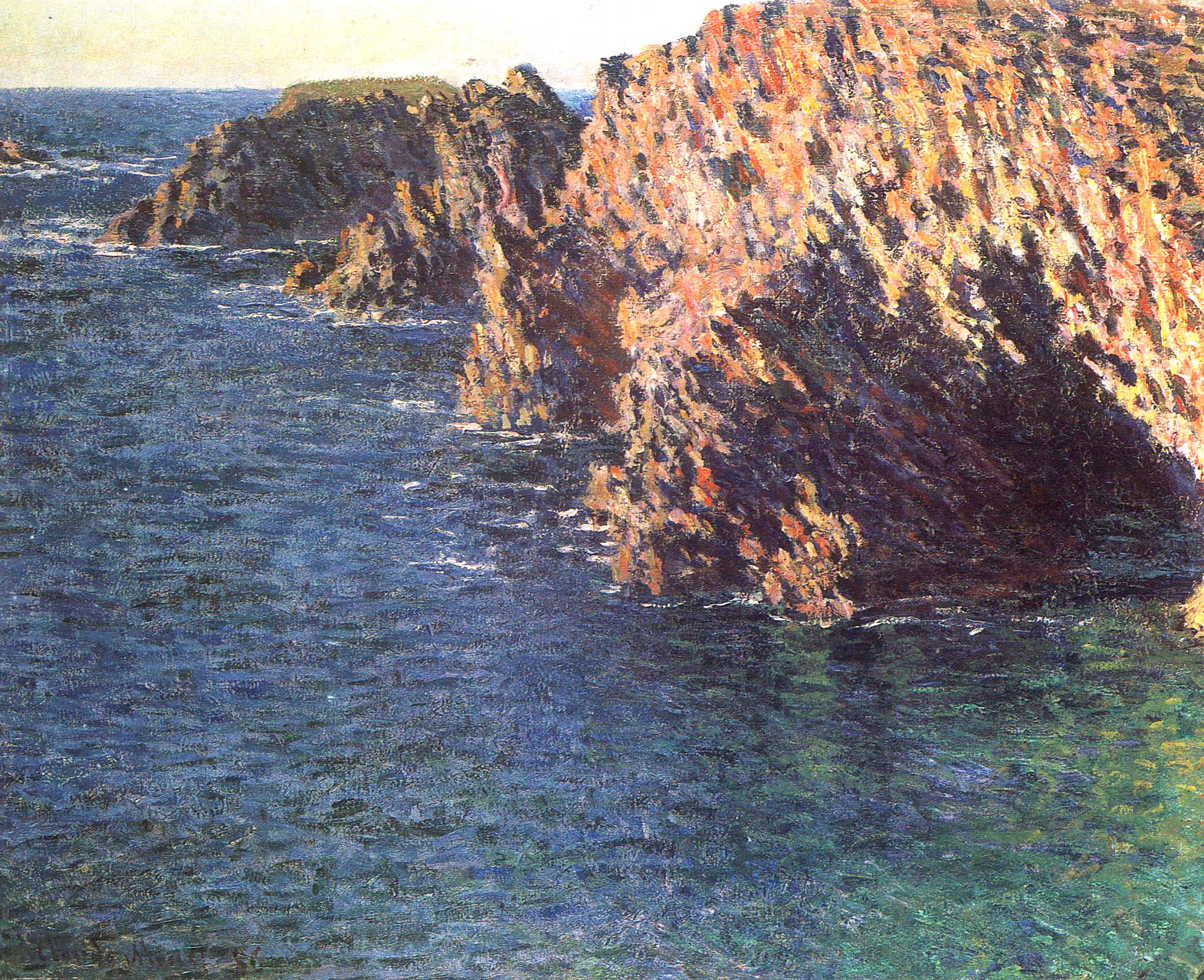 The Grotto of Port Domois (1866) - Claude Monet Tablo