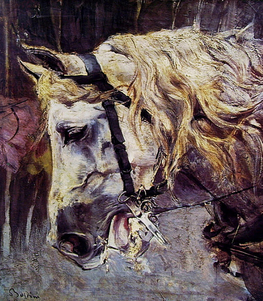 The Head of a Horse (1885) – Giovanni Boldini Tablo