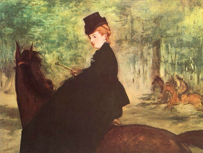 The Horsewoman (1875) - Edouard Manet Tablo