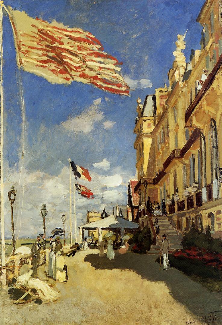 The Hotel des Roches Noires at Trouville (1870) - Claude Monet Tablo