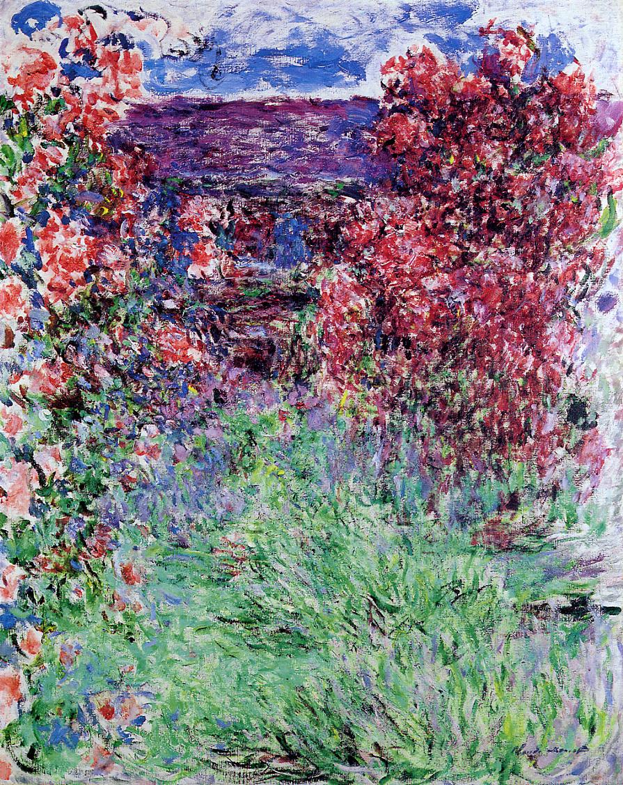 The House among the Roses (1925) - Claude Monet Tablo