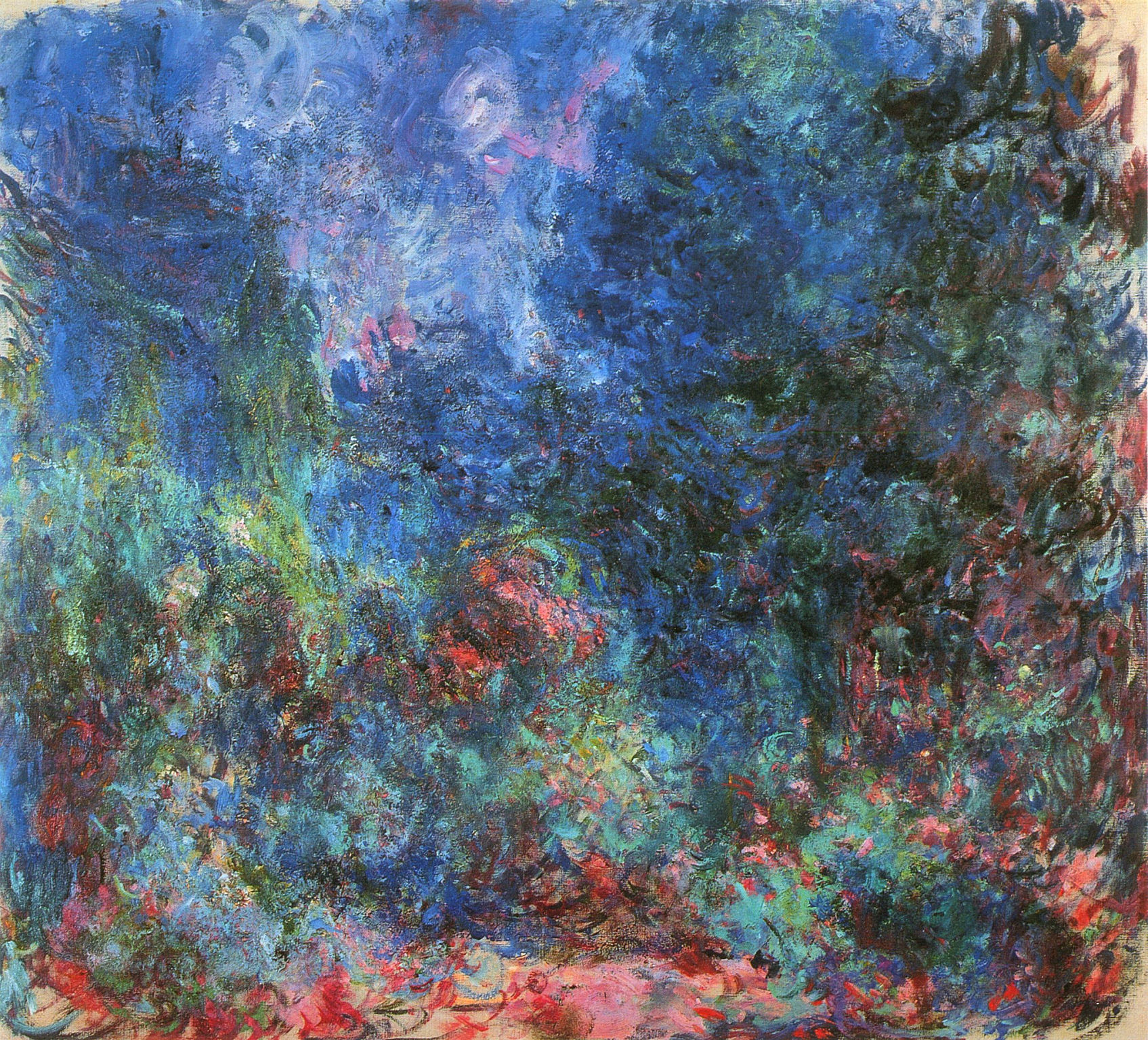 The House at Giverny Viewed from the Rose Garden (1922) - Claude Monet Tablo