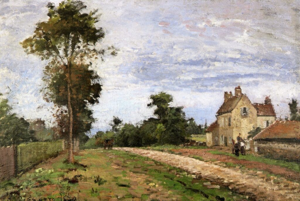 The House of Monsieur Musy, Louveciennes (1870) - Camille Pissarro Tablo