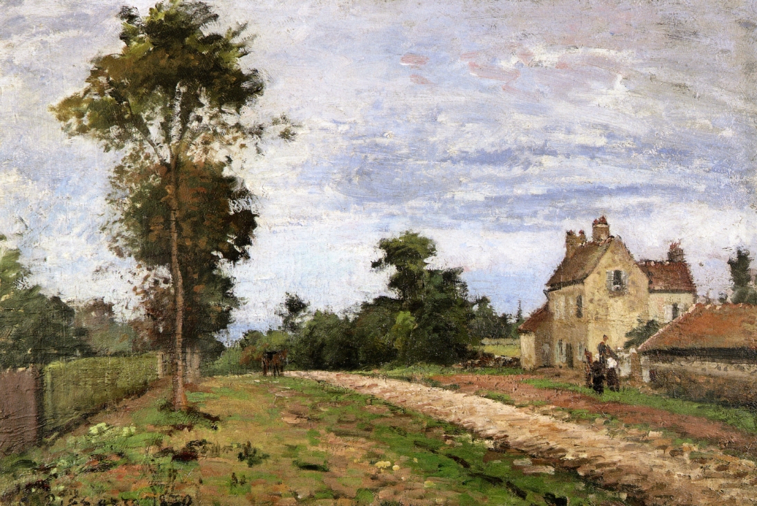 The House of Monsieur Musy, Louveciennes (1870) - Camille Pissarro Tablo