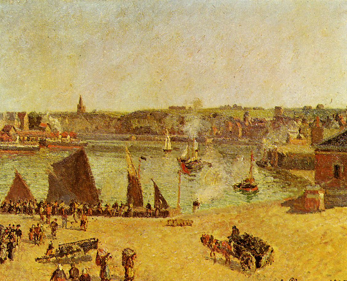 The Inner Harbor, Dieppe (1902) - Camille Pissarro Tablo