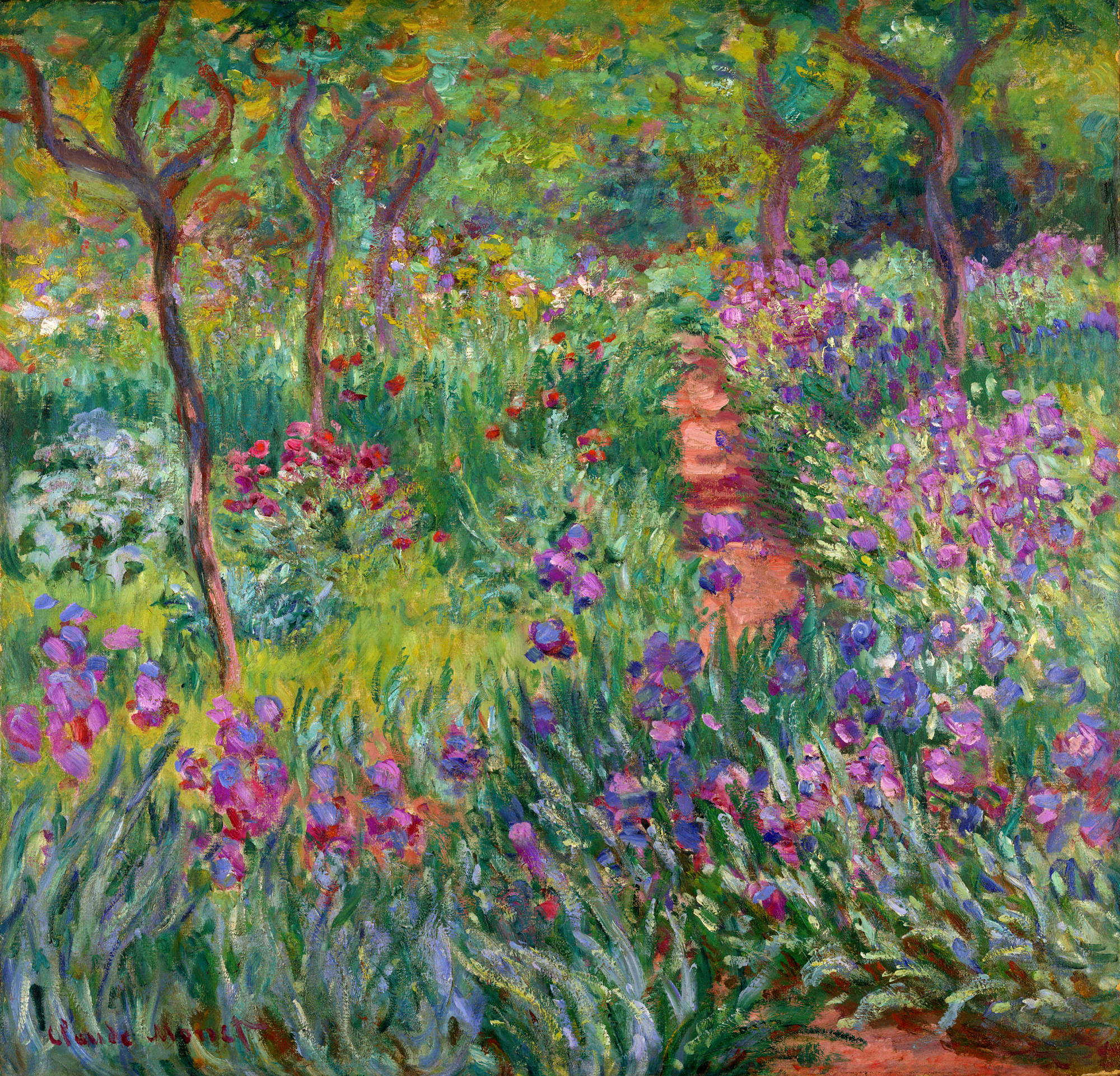The Iris Garden at Giverny (1899) - Claude Monet Tablo