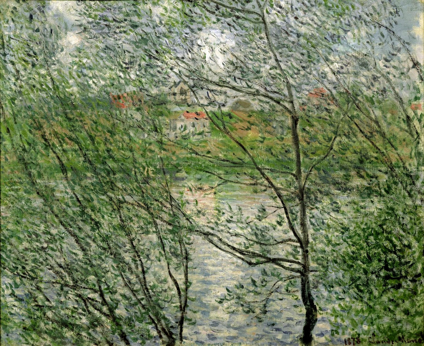 The Isle Grande Jatte on the Siene (1878) - Claude Monet Tablo