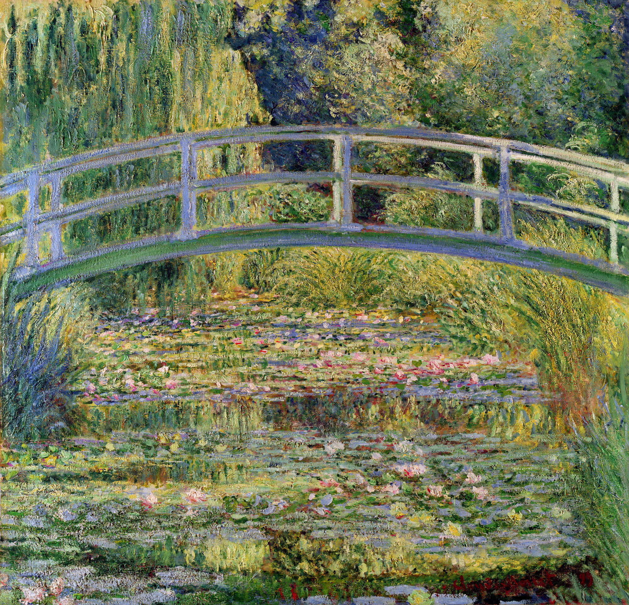The Japanese Bridge (The Water Lily Pond) (1899) - Claude Monet Tablo