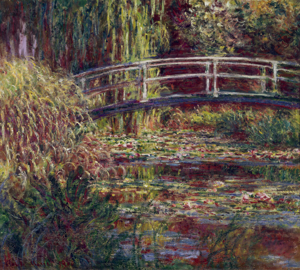The Japanese Bridge (The Water Lily Pond, Symphony in Rose) (1900) - Claude Monet Tablo