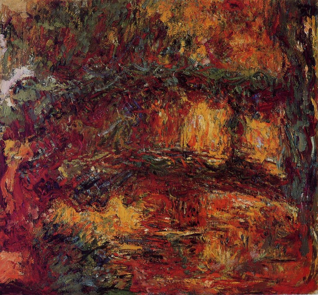 The Japanese Bridge at Giverny (1918) - Claude Monet Tablo