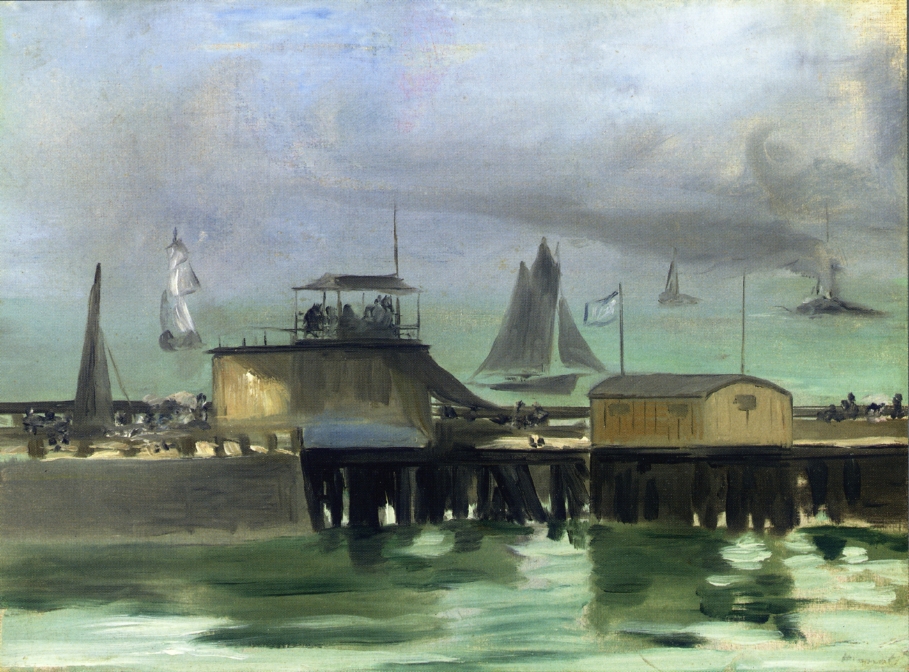 The Jetty at Boulogne (1869) - Edouard Manet Tablo