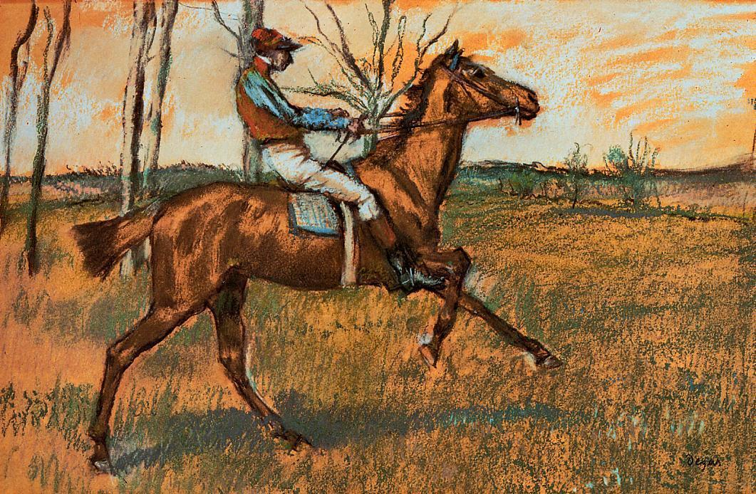 The Jockey (1887) - Edgar Degas Tablo