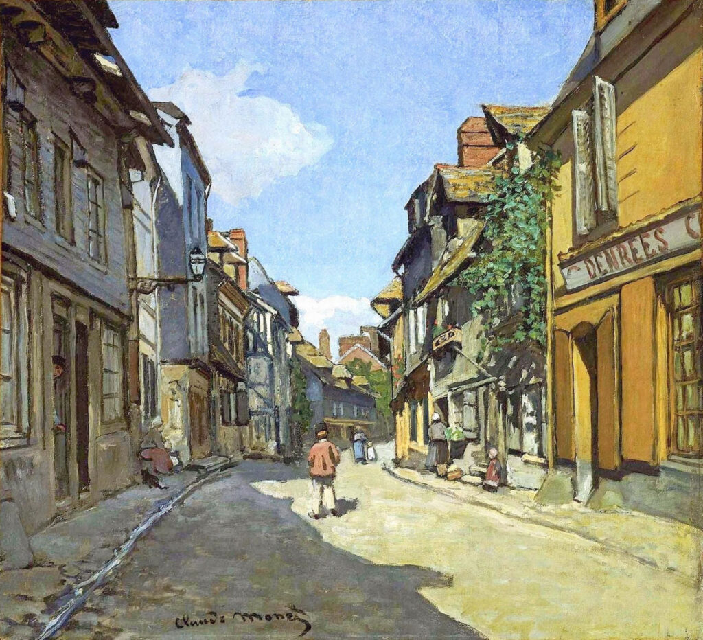 The La Rue Bavolle at Honfleur (1864) – Claude Monet Tablo