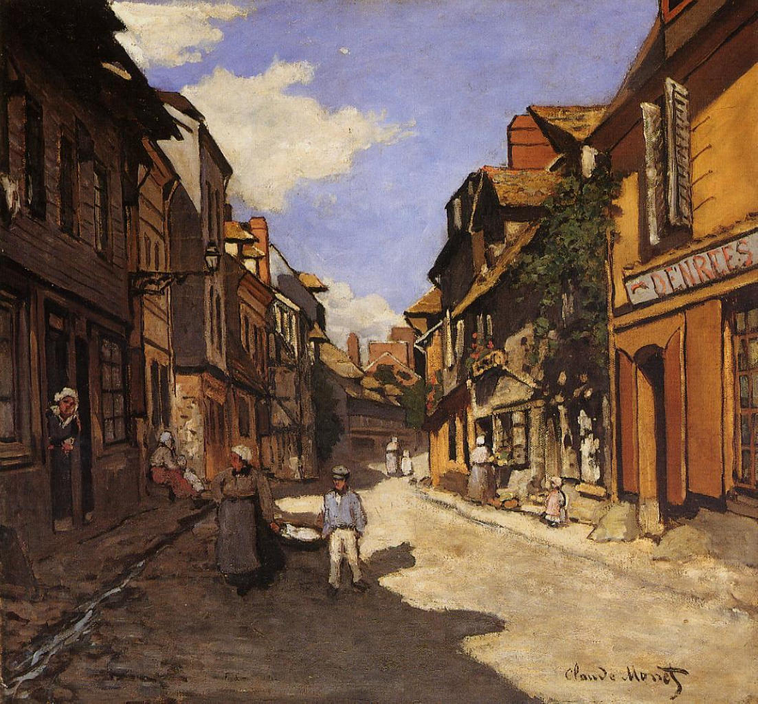 The La Rue Bavolle at Honfleur 2 (1864) - Claude Monet Tablo