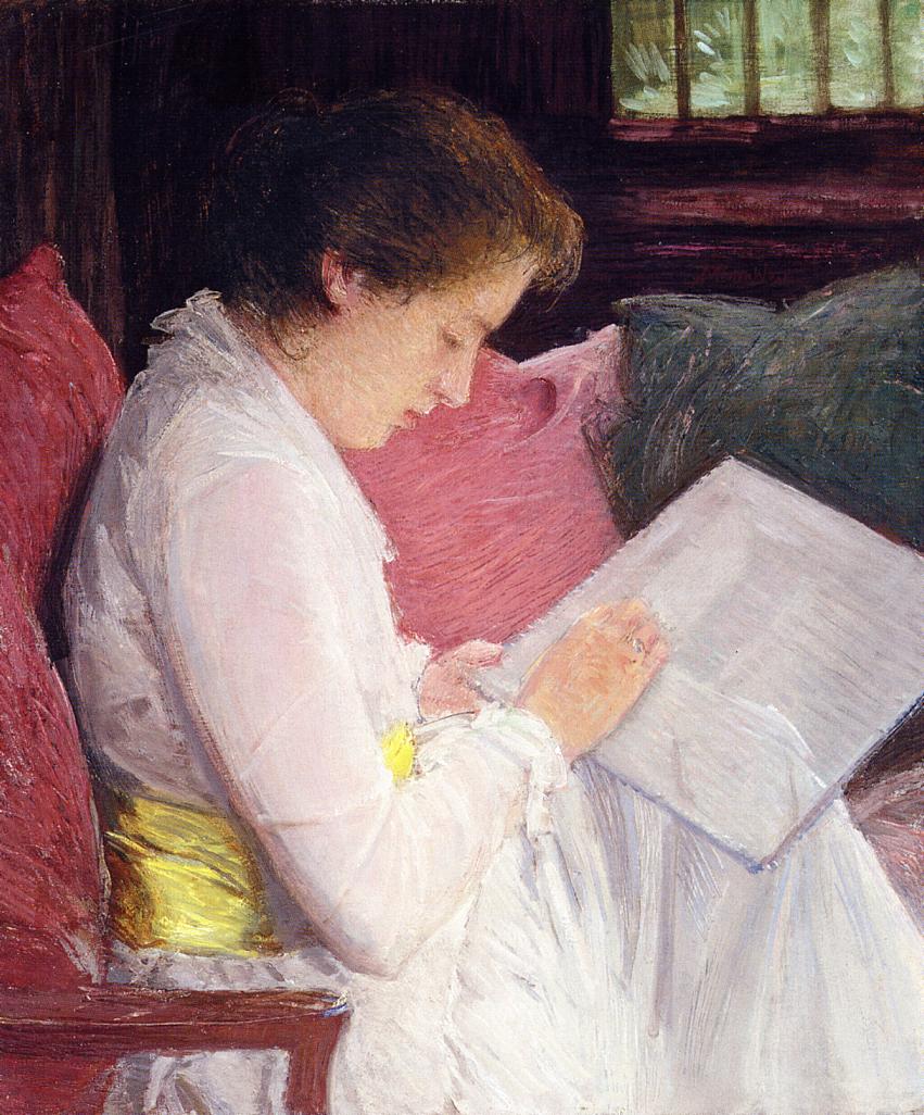 The Lace Maker (1915) - Julian Alden Weir Tablo
